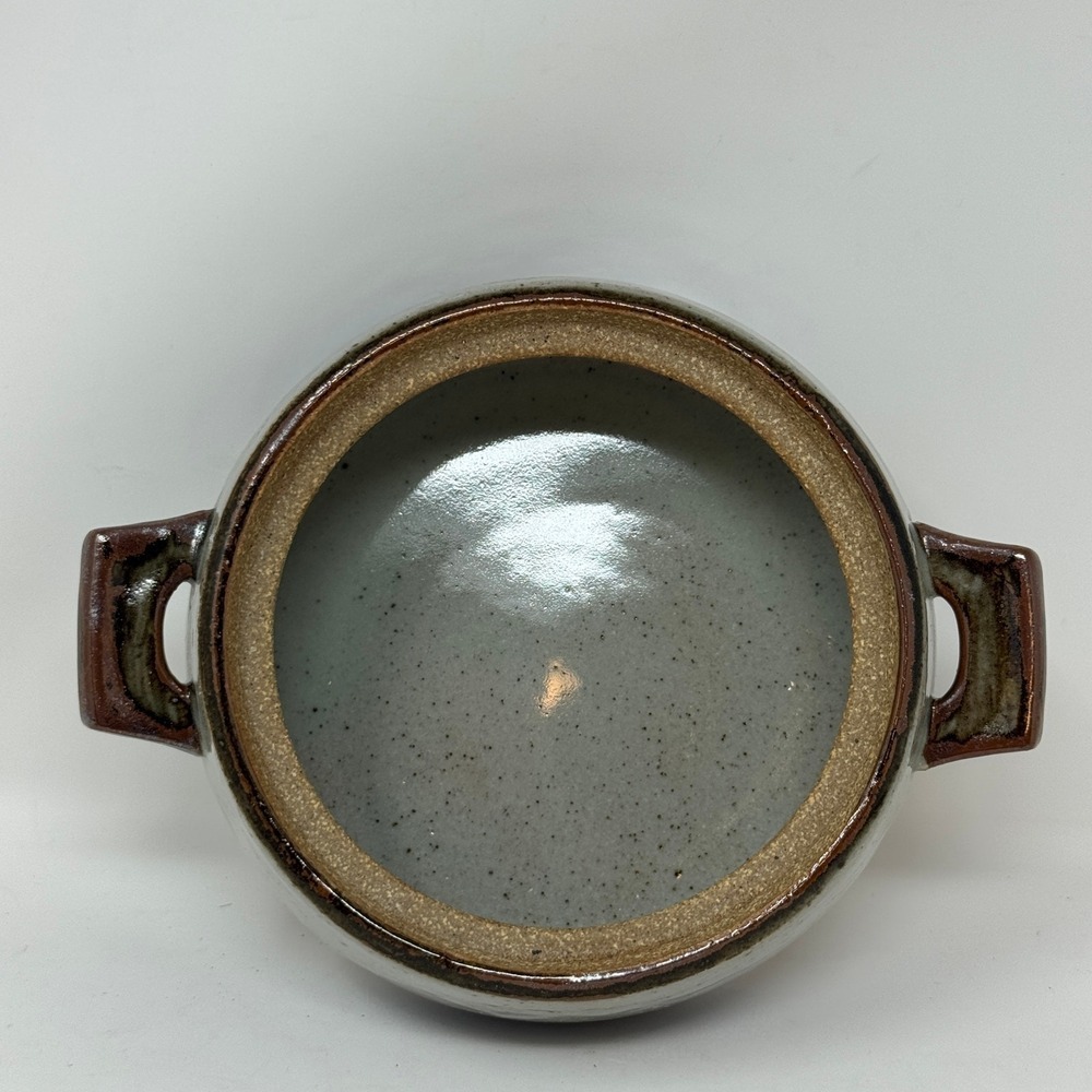 Handmade Ceramic Casserole Pot with Lid Rustic Stoneware Kitchenware Farmhouse - Picture 6 of 11